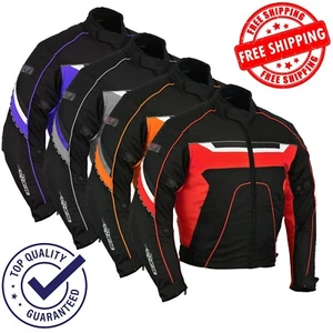 Mens Motorcycle Waterproof Cordura Textile Jacket Motorbike FREE CE Armours - Picture 1 of 46