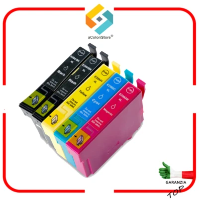 ACOLORI KIT 5 CARTUCCE PER EPSON Expression Home XP 345 XP 432 XP 435 XP 442 XP 445