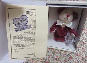 ANNETTE FUNICELLO NMIB 5.5" MOHAIR BEAR RASPBEARY FIZZ LTD ED #928/2500 - Picture 1 of 6