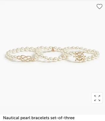 Juego de pulsera de perlas náuticas JCrew nuevo con etiquetas Foto 1 de 4
