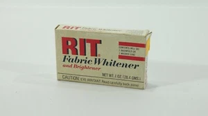 RIT Fabric Whitener and Brightener Vintage Box With Paper & Item - Picture 1 of 9