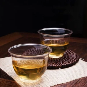 40pcs Thickening Clear Plastic Tea Cup 60ml Kung Fu Tea Cup Living Room - Picture 1 of 12