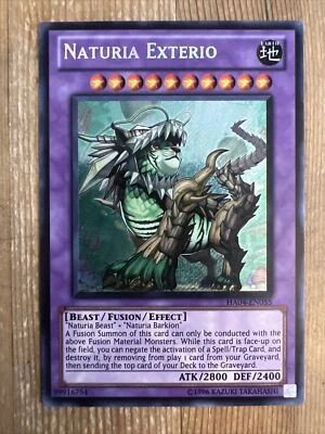 Yu-Gi-Oh! - Naturia Exterio - Secret Rare 1st Edition - HA04-EN055 - NM - Image 1 of 2