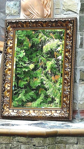 ANTIQUE ITALIAN WOOD RELIEF ORNATE CARVED GILT FRAME BEVELED GLASS MIRROR 38"x28 Cover