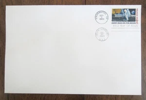 FIRST MAN ON THE MOON First Day of Issue Stamp on Envelope Postmarked 1969 - Picture 1 of 3
