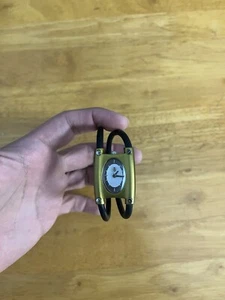 Oui Bee Art Citizen Movement Wristwatch Gold Tone Black Band - Not Working - Picture 1 of 5