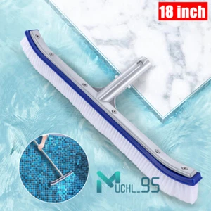 Professional Heavy Duty 18" Swimming Pool Floor Wall Cleaning Brush Head Tool - Picture 1 of 16