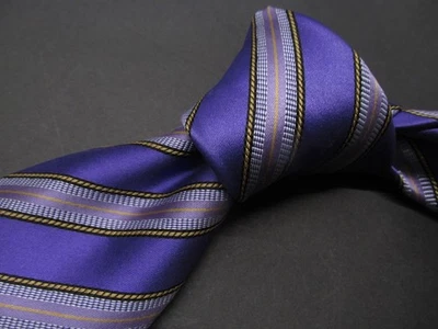 Corbata David Donahue 100 % seda/algodón lavanda Repp rayas CC39 Foto 1 de 4