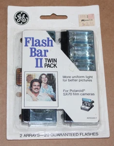 GE Flash Bar II Twin Pack 2 Arrays 20 Flash Polaroid SX-70 Camera - Picture 1 of 4