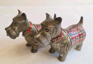 Salero y pimentero de peltre chapado en plata para perro Scottie Jeffrey Banks/ - Imagen 1 de 9