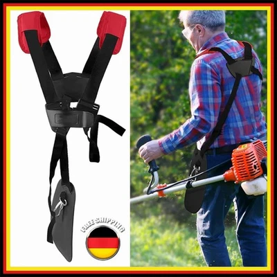 MARKENLOS Tragegurt Doppel Schultergurt für Freischneider Motorsense Rasentrimme Trimmer