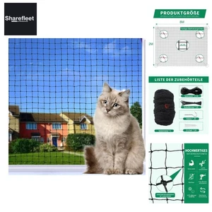 Tatamiyya Katzennetz Für Balkon, 8x2m Katzennetz Drahtverstärkt ist Robust Bi... - Picture 1 of 7
