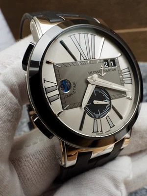 Ulysse Nardin Executive Dual Time 99% Nuevo en Caja ¡Juego completo de 2 correas! Ref 243-00-3/421 Foto 1 de 4