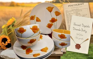 Pfaltzgraff Sunshine Quartet: Plates & Bowls • Golden Harvest • Earthy Glow - Picture 1 of 3