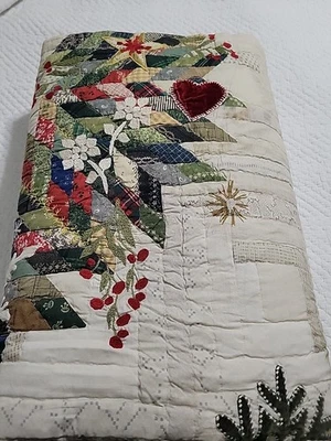 Edredón reversible artesanal corona de invierno Pottery Barn Full Queen  Foto 1 de 3