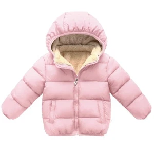 Toddler Winter Jackets with Hooded Cotton Warm Lined Coat Baby Boys Girls Win... - Picture 1 of 6