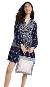 Vestido túnica Anthropologie Maeve Carlita con capas estampado floral mixto borla talla S - Imagen 1 de 9