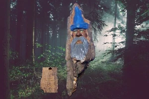 Wood Spirit Carving Tree Hobbit Wall Art Sculpture Forest Face Log Home Cabin - Picture 1 of 6