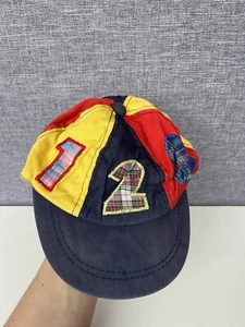 Vintage 90s Kids Cap Hat 123 Patchwork Retro Age 1-3 Years - Picture 1 of 6