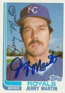 JERRY MARTIN KANSAS CITY ROYALS  SIGNED 1982 TOPPS TRADED CARD #65T