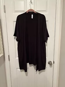 IDEOLOGY MUJER MANGA CORTA NEGRO VESTIDO CHAQUETA CÁRDIGAN ~ 2X ~ - Imagen 1 de 4