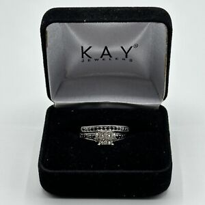 Kay Jewelers Black & White Diamond Bridal Set 1-1/5 ct tw 14K White Gold