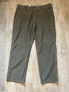 Cutter & Buck Men KHAKI GREEN Corduroy Pants Chinos FLAT FRONT 38 X 30 STRETCH - Picture 1 of 5