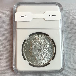 1881 O Morgan Silver Dollar Slabbed $1 Coin - Picture 1 of 4