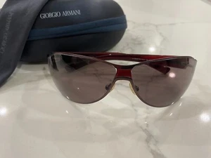 Giorgio Armani GA 197/S R18 65-10 120 Wrap Sunglasses Authentic Vintage Rare - Picture 1 of 9