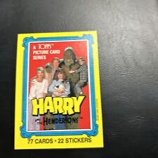 Jb14 Harry And The Hendersons 1987 Topps #1 Full Cast Title