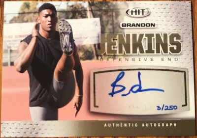 2013 SAGE HIT Autographs Gold Brandon Jenkins #A135 #’d 003/250 - Image 1 of 2