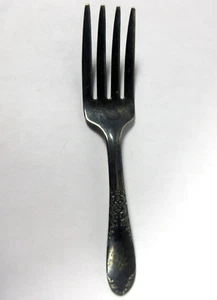 Marca de corona vintage National Silver Co. K.E.S. Horquilla King Edwards plateada de 4,5 - Imagen 1 de 8