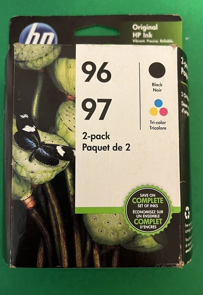 Combo de cartucho de tinta original HP 96/97 para impresora HP7210 6540 6640 - TINTA OEM Foto 1 de 4