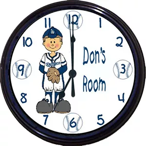 LA Dodgers MLB Baseball Dodger Stadium Turner Kershaw Personalized Wall Clock - Picture 1 of 1