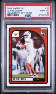 2024 Panini NIL Quinn Ewers PSA 10 #39 Texas Longhorns - Picture 1 of 3
