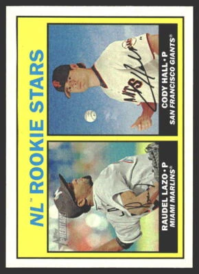 NL Rookie Stars (Raudel Lazo / Cody Hall) RS, RC #185 2016 Topps Heritage - Image 1 of 2