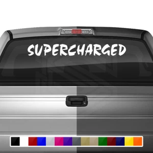 SUPERCHARGED Decal Sticker Windshield Window Vinyl Banner Racing Motorsports JDM - Picture 1 of 4