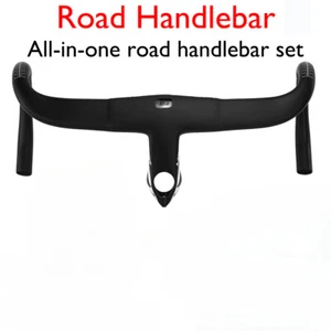 380/400/420/440mm Carbon Aero Integrated Road Bike Handlebar with Mount Dorp Bar - Picture 1 of 19