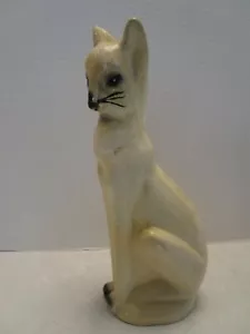 Vintage Chalkware stylized Plaster Cat hand Painted 14"Tall 1940's - Picture 1 of 11