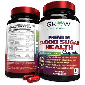 Blood Sugar Support Supplement - 20 Herbs & Multivitamin for Blood Sugar Control - Picture 1 of 11