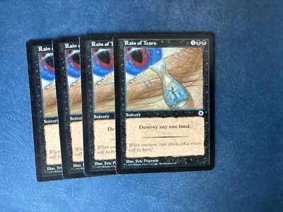 MTG 4X PORTAL RAIN OF TEARS NM MAGIC THE GATHERING BLACK UNCOMMON ENGLISH CARDS - Image 1 of 4