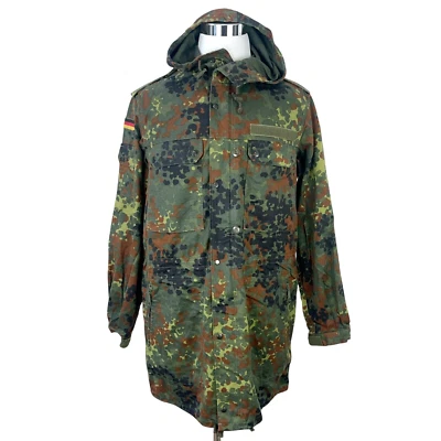 Chaqueta Parka Militar Camuflada Flecktarn Bundeswehr Alemana GR12 L Capucha Alta Bosque Foto 1 de 4