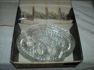 Vintage Federal Glas Homestead Snack 4-teiliges Set, originalverpackt, guter Zustand - Bild 1 von 9