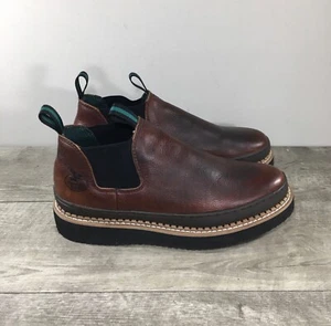 Men's Georgia Giant GR274 Romeo Work Wedge Chelsea Slip On Boots Shoes Size 9.5 - Picture 1 of 9