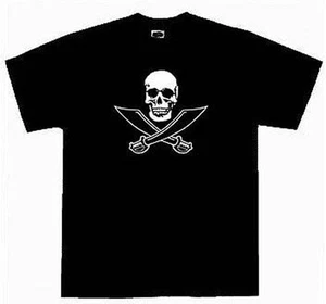 Kids Buccaneer Carribean Pirate T-Shirt Black  - Picture 1 of 1