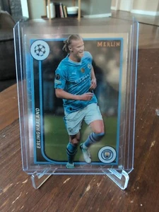 23/24 Topps Chrome Merlin UCC ERLING HAALAND MANCHESTER CITY #73 - Picture 1 of 2