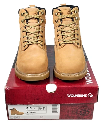 Botas de trabajo Wolverine Floorhand para mujer 6,5 M puntera de acero aislada 6" marrón W221024 Foto 1 de 4