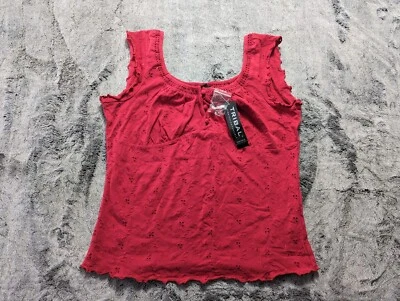 Camiseta sin mangas tribal para mujer talla grande roja Foto 1 de 4