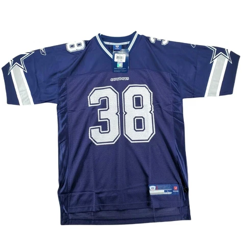 Dallas Cowboys Roy Williams Premier Jersey #38 Navy Reebok Large w/White Collar Cover