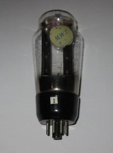 M.W.T. U52 / 5U4G Rectifier Tube Black Plate Bottom Cup Mullard England  no-1 - Picture 1 of 3